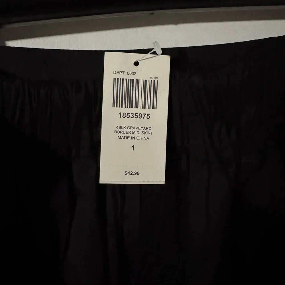 Black Skirt with White Graveyard Design - Picture 3 of 4